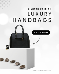 White Modern & Minimal Handbags Sale Instagram Portrait template