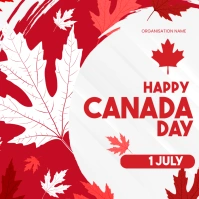 White Modern & Minimal Happy Canada Day Insta Instagram Post template