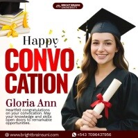 White Modern & Minimal Happy Convocation Template  Instagram Post