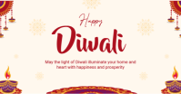 White Modern & Minimal Happy Diwali Facebook Ad Reklama na Facebooka template