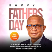 White Modern & Minimal Happy Father's Day  Instagram Post Iphosti le-Instagram template