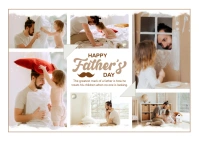 White Modern & Minimal Happy Father's Day Pho Postcard template