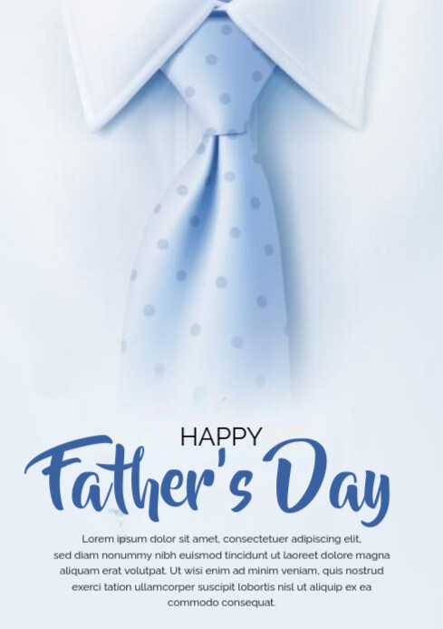 Copy of White Modern & Minimal Happy Father's Day Flyer Design A4 ...