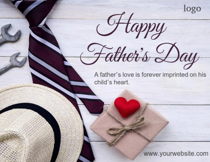 Copy of White Modern & Minimal Happy Father's Day Flyer (us Letter ...