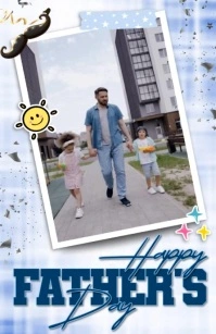 White Modern & Minimal Happy Fathers Day Wishes Half Page Wide Media Página Ancho template
