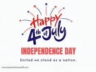 White Modern & Minimal Happy Independence Day Yard Sign template