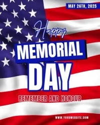 White Modern & Minimal Happy Memorial Day Instagram Portrait template