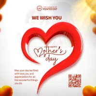 White Modern & Minimal Happy Mother's Day  Instagram Post template