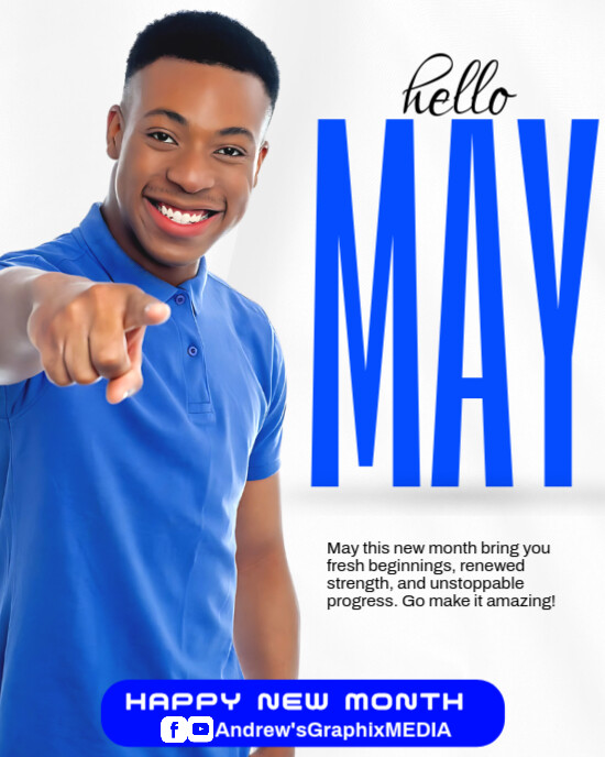 White Modern & Minimal Happy New Month Design Instagram Portrait ...