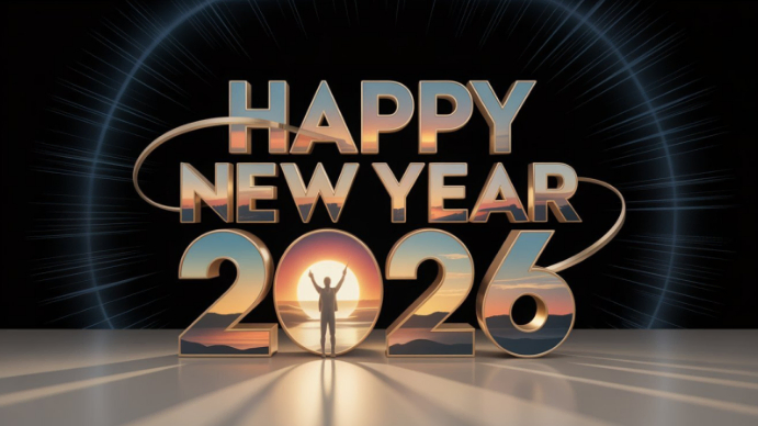 Plantilla de White Modern & Minimal Happy New Year 2026 Celebration ...