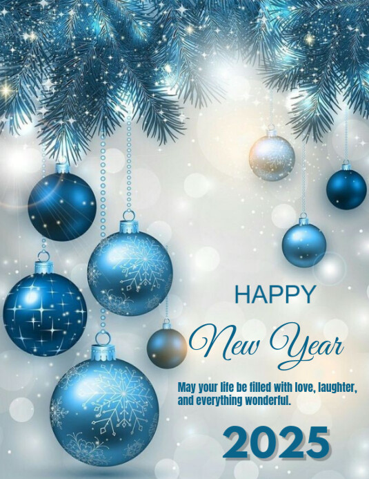 Copy of White Modern & Minimal Happy New Year Flyer (us Letter ...