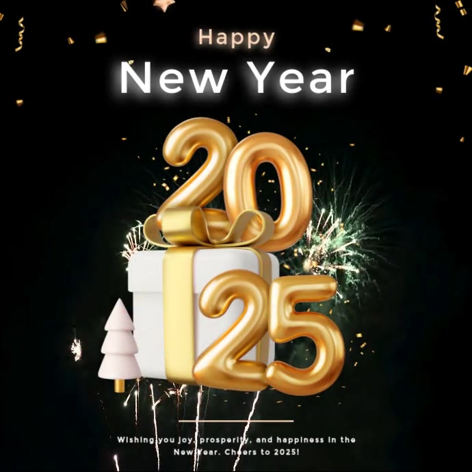 White Modern & Minimal Happy New Year Instagram Post Template ...