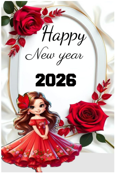 White Modern & Minimal Happy New Year Poster Template 2025 Poster ...