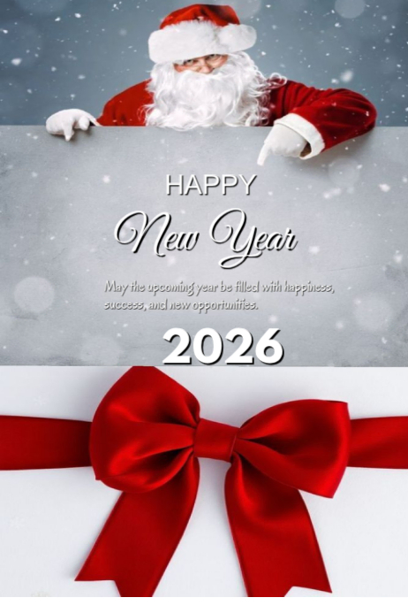 White Modern & Minimal Happy New Year Poster Template | PosterMyWall