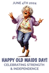 White Modern & Minimal Happy Old Maids Day Po Плакат template