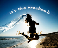 White Modern & Minimal Happy Weekend Large Rectangle Rettangolo grande template