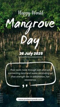 White Modern & Minimal Happy World Mangrove Day Reel Instagram template