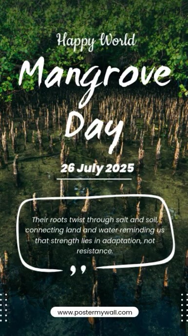 White Modern & Minimal Happy World Mangrove Day Reel Instagram template