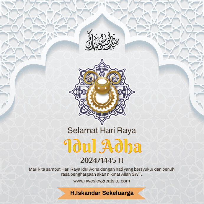 Sign Post Hari Raya White Modern & Minimal Hari Raya Idul Adha In Template | PosterMyWall