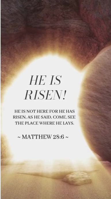 White Modern & Minimal He Is Risen  Tiktok Video template