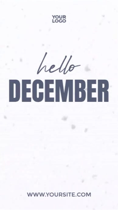 White Modern & Minimal Hello December Instagram Story template