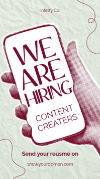 Biały Hiring Announcement Instagram-verhaal Template