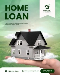 White Modern & Minimal Home Loan Service Instagram Portrait template