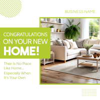 White Modern & Minimal Home Ownership Congratulations Instagram Post template