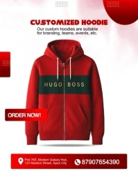 White Modern & Minimal Hoodie Promo Sale Template  Instagram Portrait