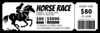 White Modern & Minimal Horse Race Event Twitter Banner template