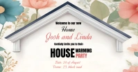 White Modern & Minimal House Warming Party De Facebook Shared Image template
