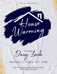 White Modern & Minimal House Warming Party In template