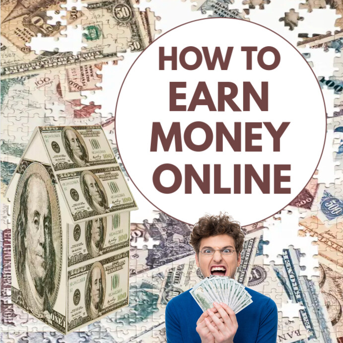 White Modern & Minimal How To Earn Money Online Instagram Post template
