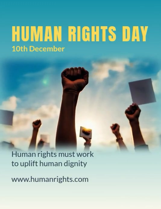 White Modern & Minimal Human Rights Flyer (us Letter) Template ...