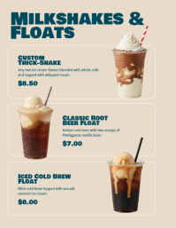 White Ice Cream Menu Løbeseddel Template - Page 5