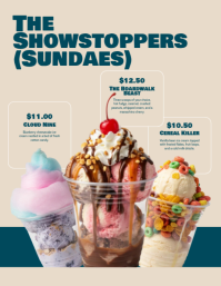 White Ice Cream Menu Løbeseddel Template - Page 3