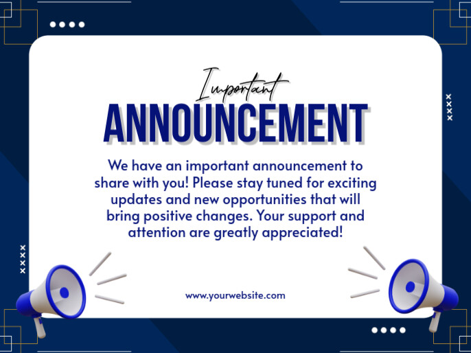Copy of White Modern & Minimal Important Announcement Presentation ...