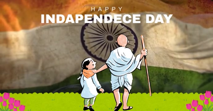 White Modern & Minimal Independece Day Of India  Facebook Event Cover template