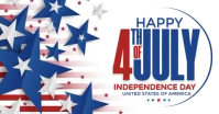 White Fourth of July Celebration Gambar Bersama Facebook Template