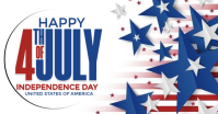 White Modern & Minimal Independence Day Celebration Facebook Shared Image template