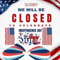 Blanco Independence Day Closure Notice Logo Template