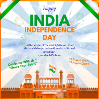 White Modern & Minimal Independence Day  Instagram Post template
