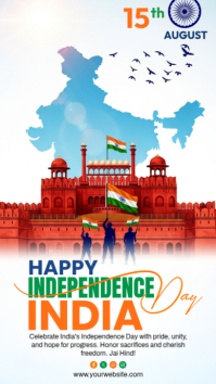 White India Independence Day História do Instagram Template