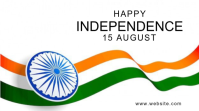 สีขาว Indian Independence Day Pantalla Digital Template