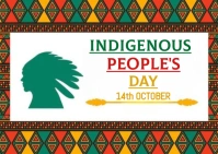 White Modern & Minimal Indigenous Peoples Day  Postcard Postal template