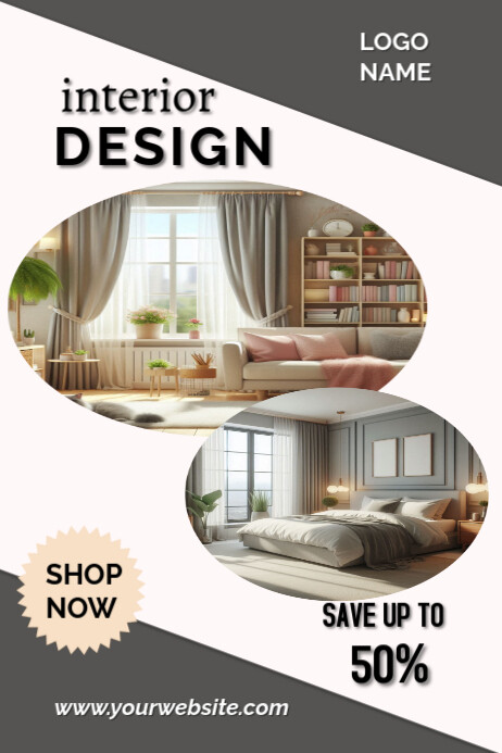 Plantilla de White Modern & Minimal Interior Design Poster | PosterMyWall