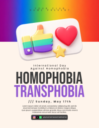 Hvid International Day Against Homophobia Рекламная листовка Template