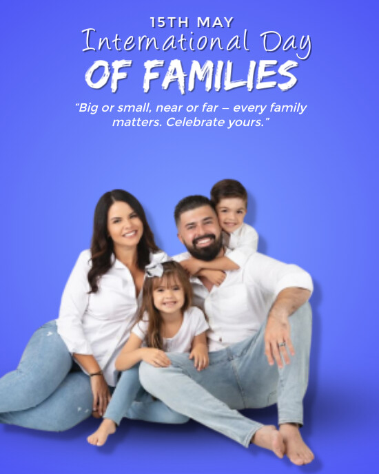 White Modern & Minimal International Day of Families Instagram Portrait ...