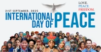 White Modern & Minimal International Day Of Peace Facebook Event Cover Ikhava Yomcimbi WeFacebook template