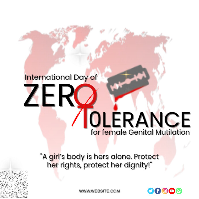 Copy of White Modern & Minimal International Day Of Zero Tolerance For ...